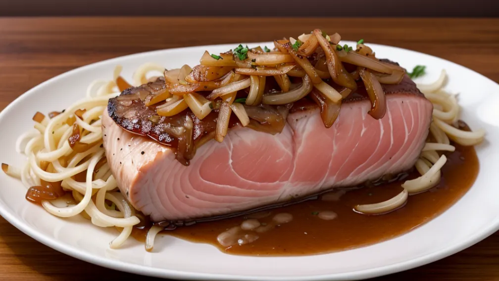 Вкус лета: как приготовить аппетитного тунца с карамелизированным луком