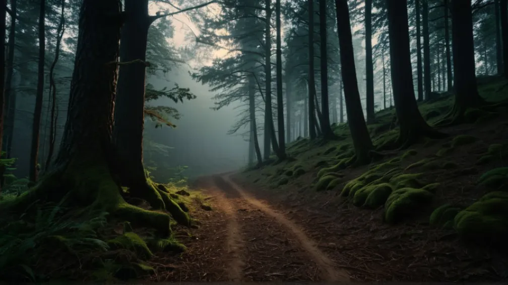 Загадочный лес: погружение в атмосферу тайн и кинематографического освещения