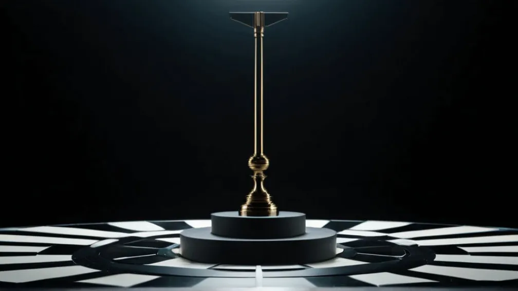 Символическое изображение общественного напряжения и поиска баланса