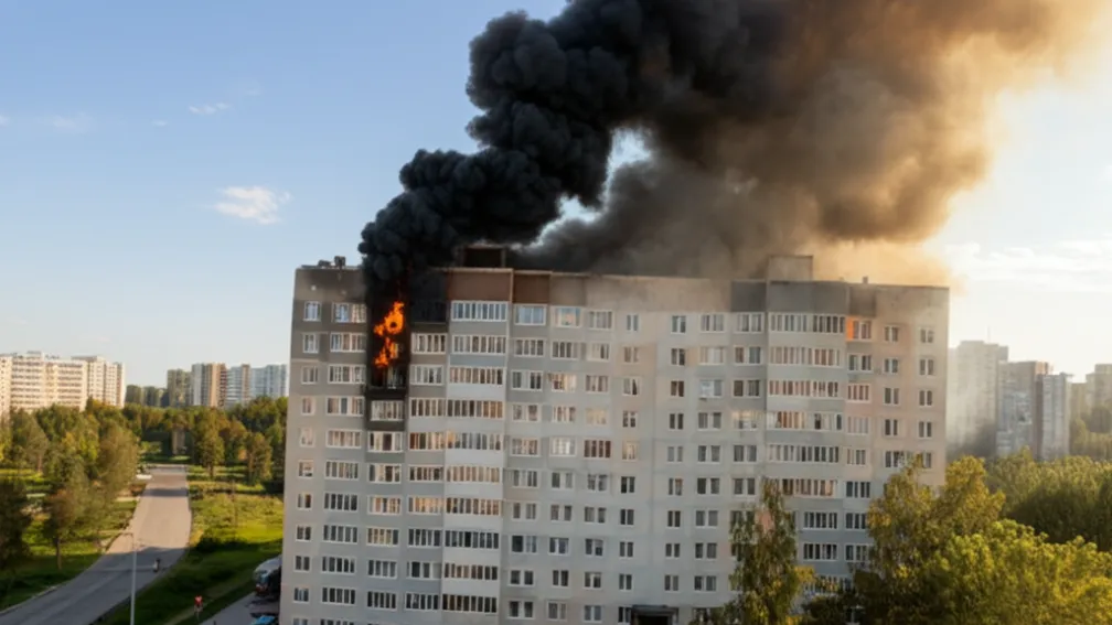 Пожар в Кастельоне: горит жилой дом