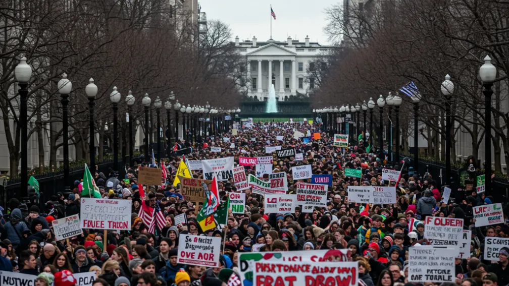 Протесты против политики Трампа охватили США