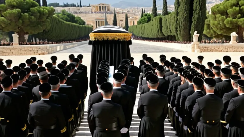 Похоронение принцессы Ирены из Греции в Афинах: Принесена в памятник Татои