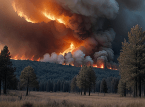 Лесные пожары в Галисии: Огонь охватил сотни гектаров, перекрыты дороги