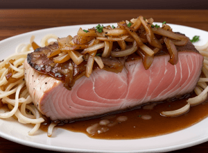 Вкус лета: как приготовить аппетитного тунца с карамелизированным луком