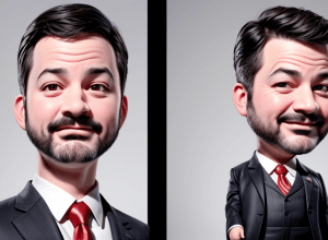 Джимми Киммел в карикатуре: взгляд Sciammarella