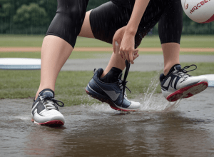 Ливень превратил соревнования по метанию диска в Токио в полосу препятствий