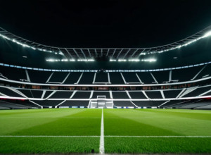 Динамичный интерьер футбольного стадиона