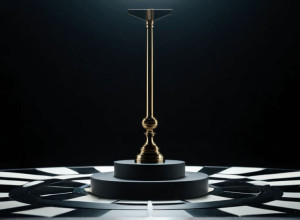 Символическое изображение общественного напряжения и поиска баланса