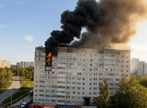 Пожар в Кастельоне: горит жилой дом