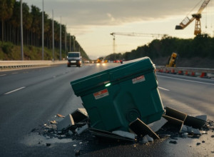 В Севилье с моста Столетия упала переносная туалетная кабина