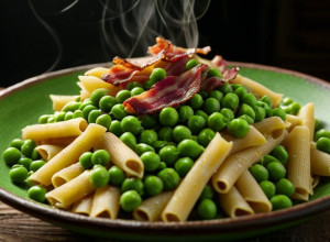 Быстрая Паста с Горошком и Панчеттой: Идеальный Ужин за Несколько Минут