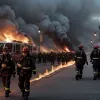 Пожар в Террассе: Спортивный клуб и жилой комплекс эвакуированы